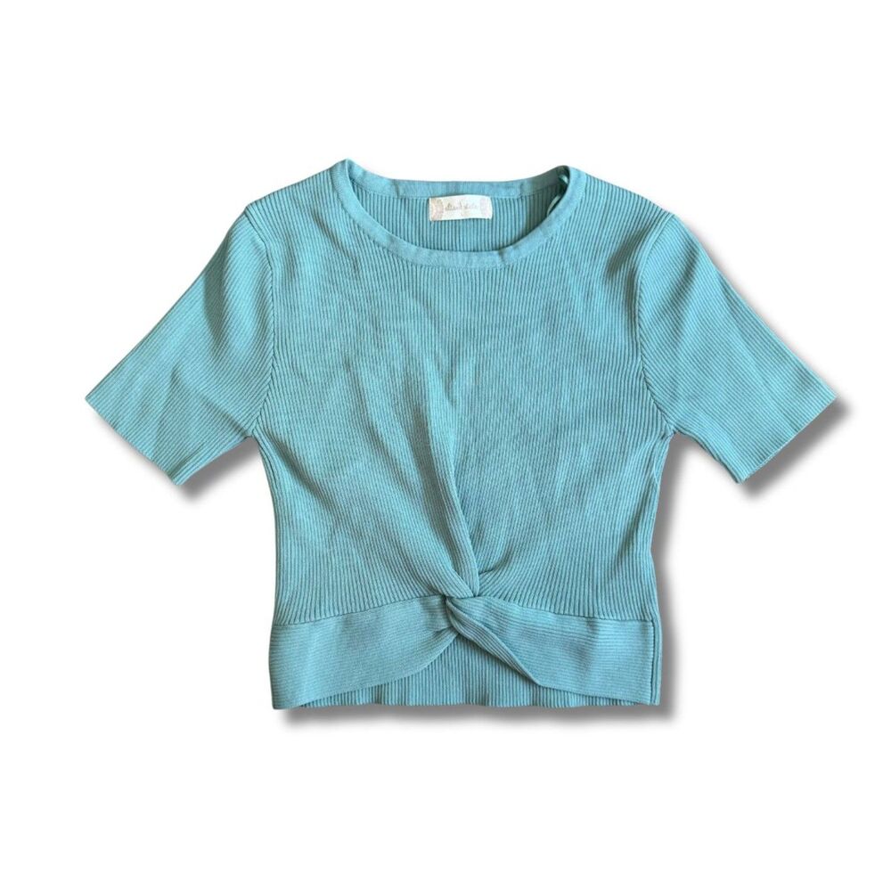 Altar’d State Knot T‑Shirt - Blue Green, L